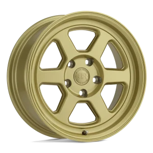 Black Rhino – RUMBLE – Gold – 15″x7″ 15mm – All weather Wheels – 1570RBL155114L76